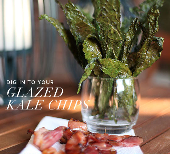 Bacon and Maple Glazed Kale Chips