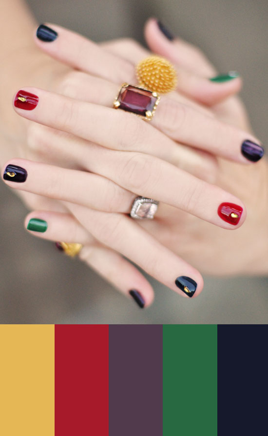 Color Study, jewel tones manicure, 57