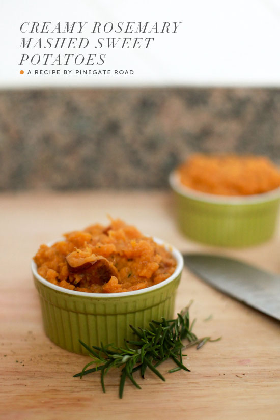 Creamy Rosemary Mashed Sweet Potatoes — a recipe by Kelsey of Pinegate Road