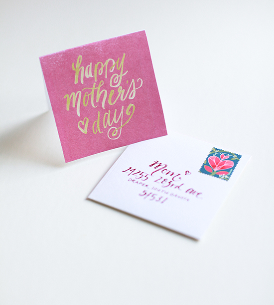 Mother's Day printable card and envelope | Pinegate Road