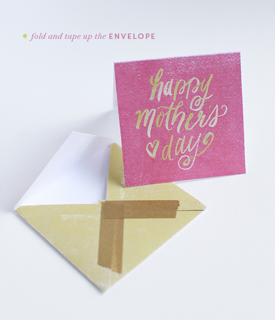 Mother's Day printable card and envelope | folding | Pinegate Road