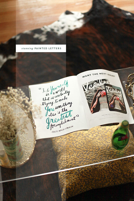 Verily Magazine | Aug/Sept Issue | stunning lettering | PINEGATE ROAD