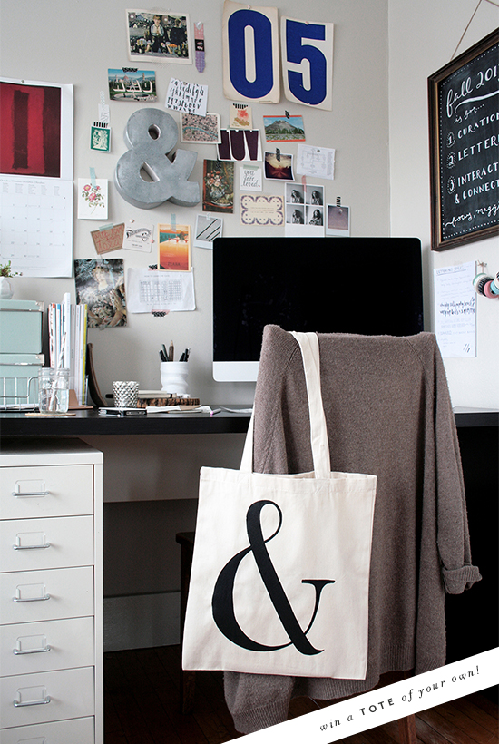 Ambersand tote by Maggie Waller of Type & Title | GIVEAWAY on PINEGATE ROAD