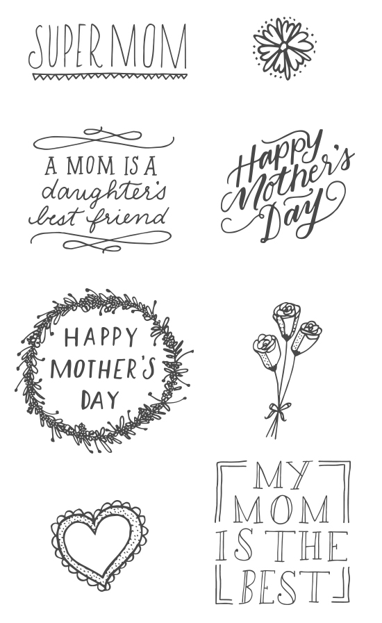 Mother's Day Obaby Illustration Pack | illustrations | by Pinegate Road