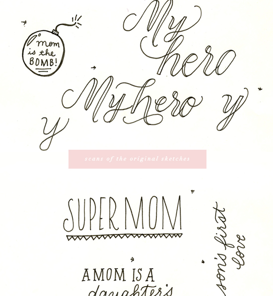 Mother's Day Obaby Illustration Pack | sketches | by Pinegate Road