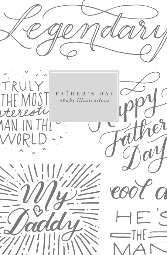 Father's Day Obaby illustrations by Pinegate Road
