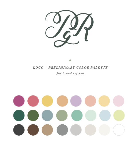 Logo and color palette process | PINEGATE ROAD