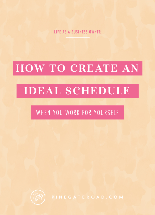 How to create your own ideal schedule: