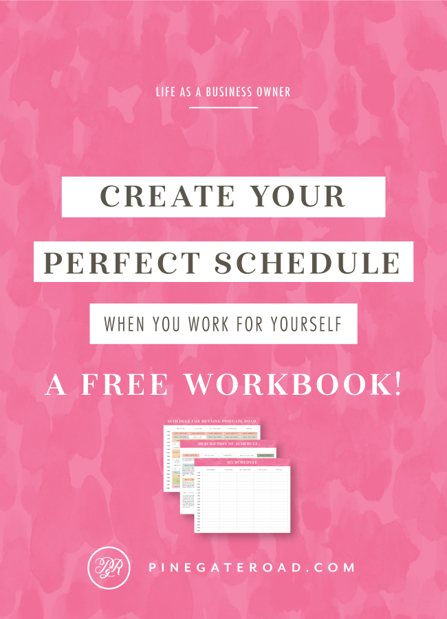 Create your perfect schedule for working from home and freelancing. A free workbook!
