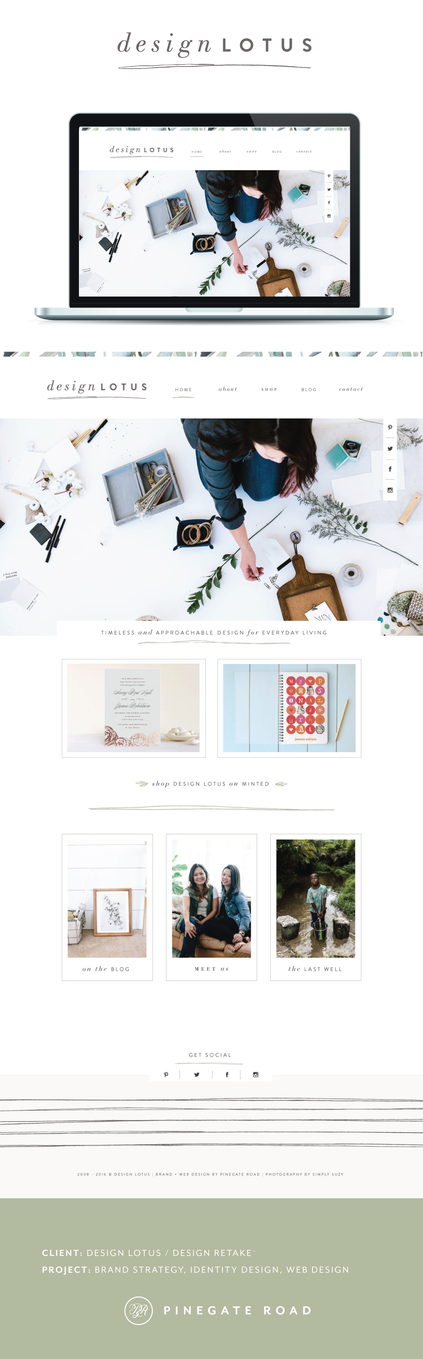 stationery web design for design lotus, minted, diy blog